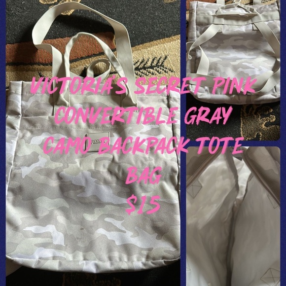 PINK Victoria's Secret Gray Backpack - Picture 1 of 1